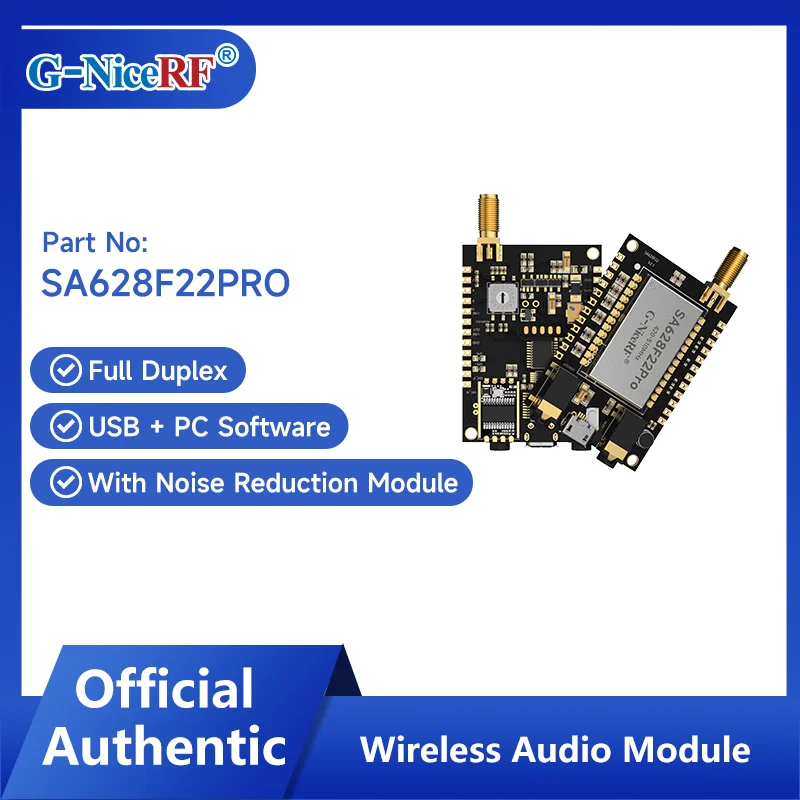 

G-NiceRF| 2PCS SA628F22PRO Full Duplex 160mW Long Range Wireless Audio Module With Additional NR60 Noise Reduction Module