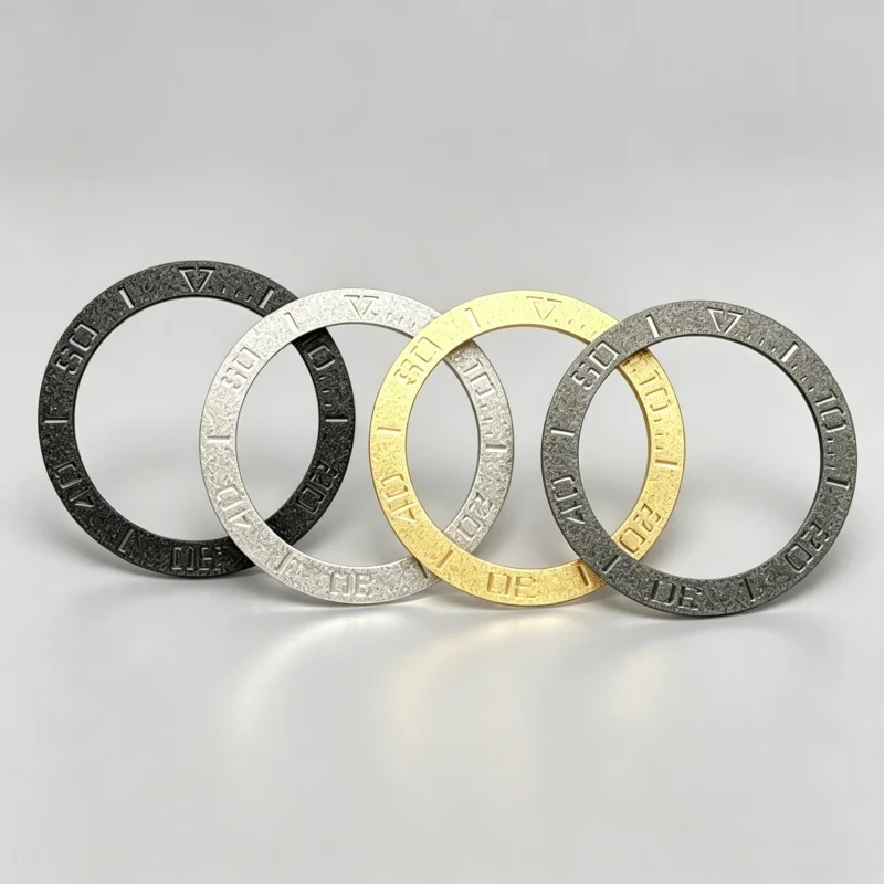 Grit Nail Sand Effect Bezel Insert Ring 41mm*32mm Stainless Steel Fit SRPF SNR025 Samurai King Watch Case Replacement Parts