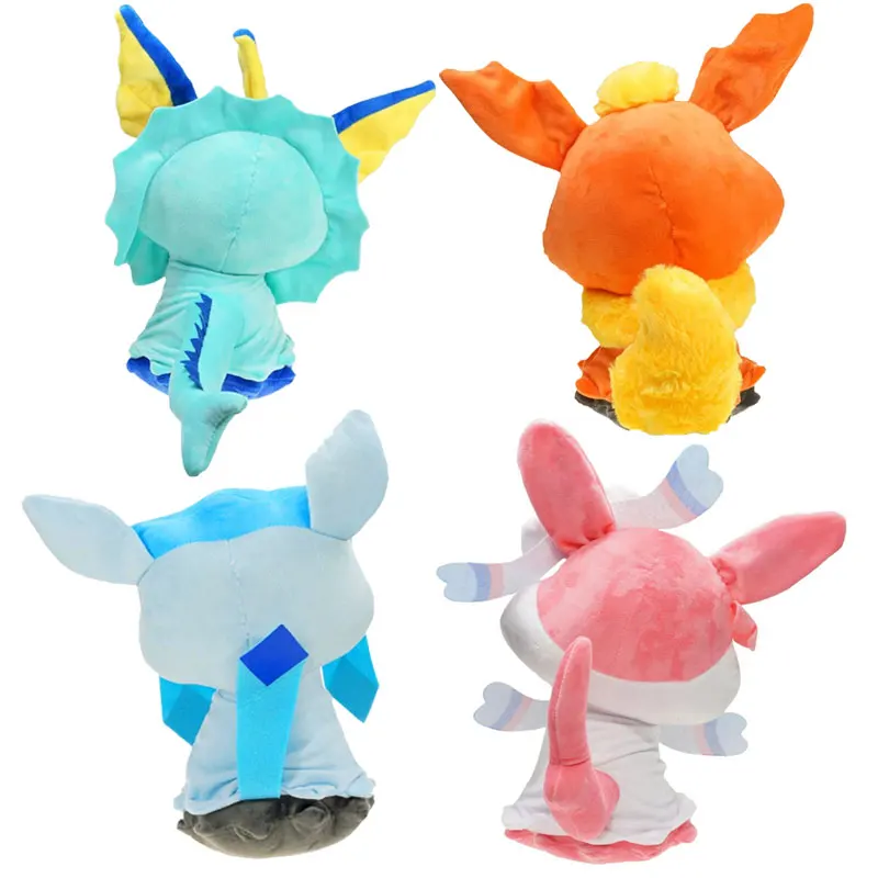 20cm Anime Pokemon Stuffed PP Cotton Plush Toys New Eevee Flareon Leafeon Cosplay Plush Kawaii Soft Doll for Kids Birthday Gifts