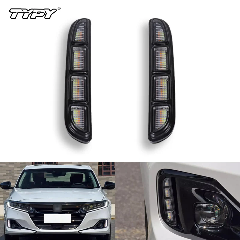 

Car Accessories LED Daytime Running Light Front Bumper Fog Lamp with Dynamic Turn Signal Assembly For Honda Accord 2022