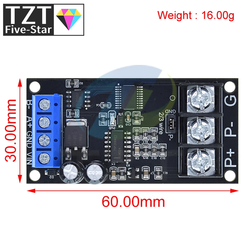 TZT PT100 Platinum Thermal Resistance RTD Temperature Sensor Transmitter RS485 MODUBS RTU Module