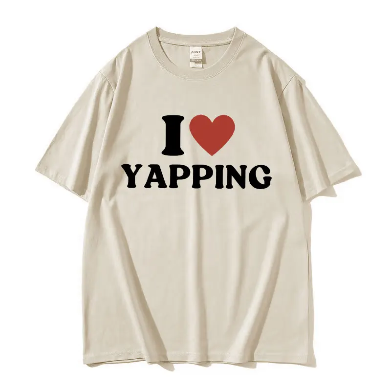 Funny I Love Professional Yapper Letter Graphic Tee Shirt Men Women O-Neck High Quality Fashion Oversized Cotton T-shirts Summer