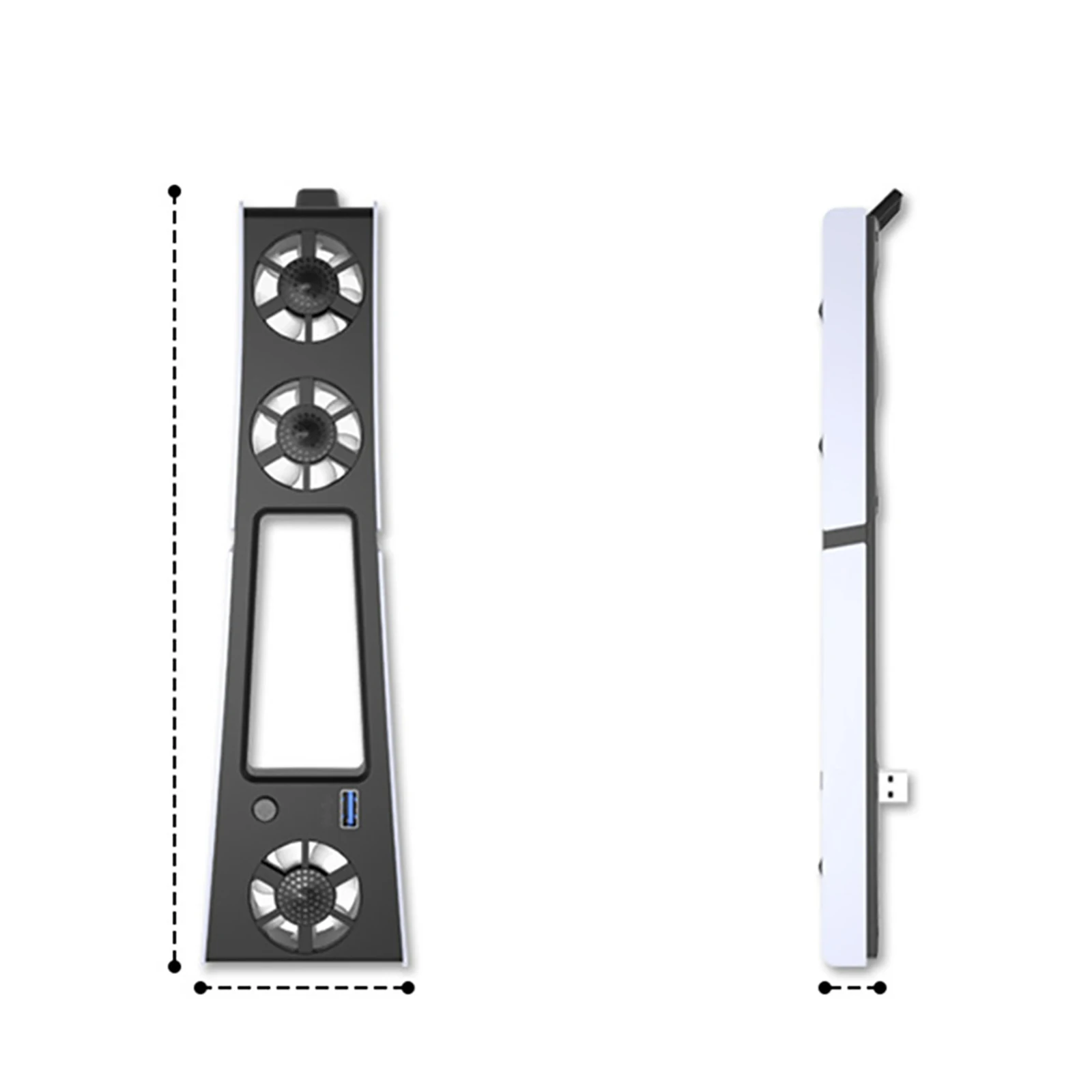 Wentylator chłodzący z lampką LED do Slim konsoli PS5 z 3 wentylatorami USB 3.0 Port układ chłodzenia do Slim akcesoria do grania Sony PS5