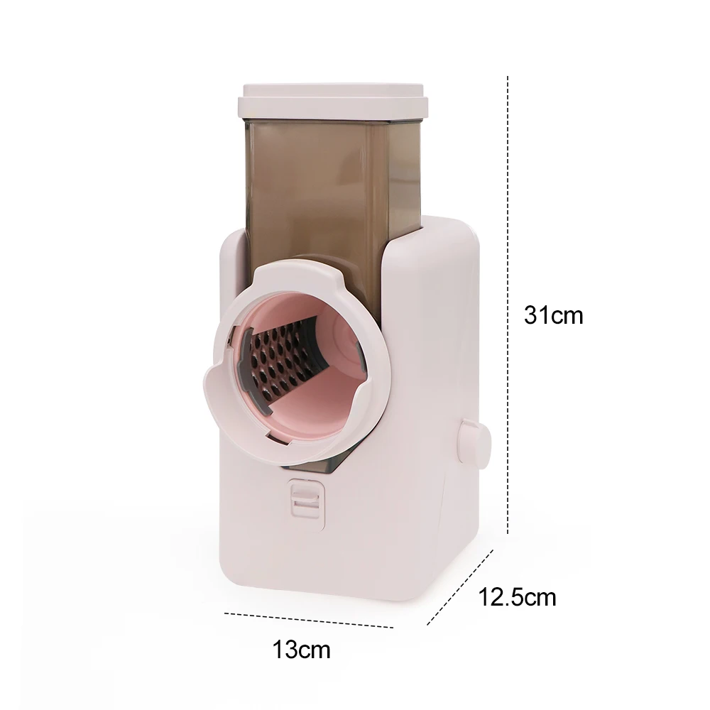 Electric Vegetable Slicer Food Cutter Rotary Cutter with 4 Stainless Steel Blades for Potatoes Carrots Cucumbers Fruits Salad