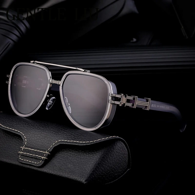 Vintage Metal Frame Sunglasses Women Men 2026 Luxury Brand Designer Classic Big Frame Driving Sun Glasses For Male Punk Eyewear