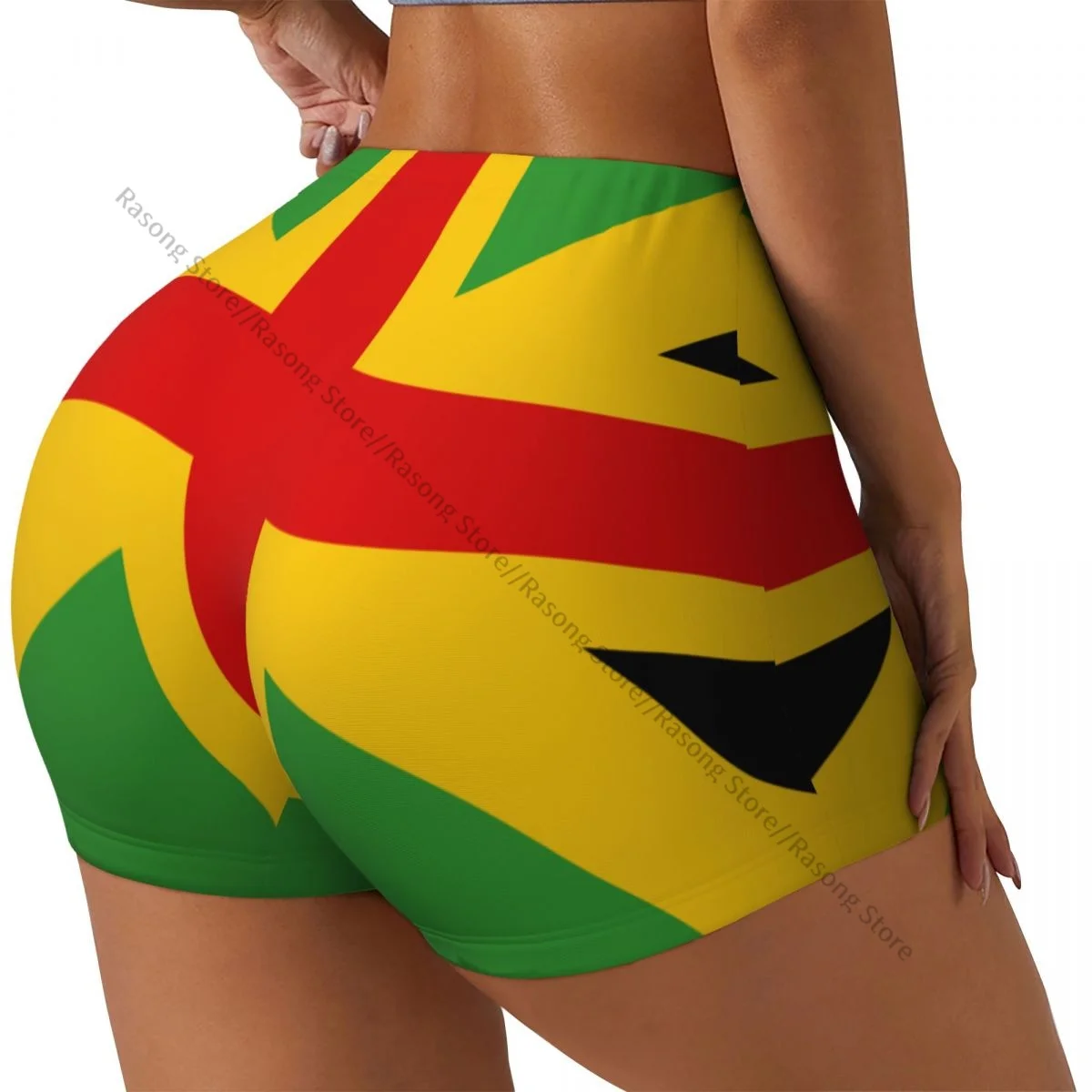 

Women Yoga Shorts Anglo Jamaican Flag Workout Shorts Fitness quick-dry Ladies Yoga Gym Running Short Pants Sportswear