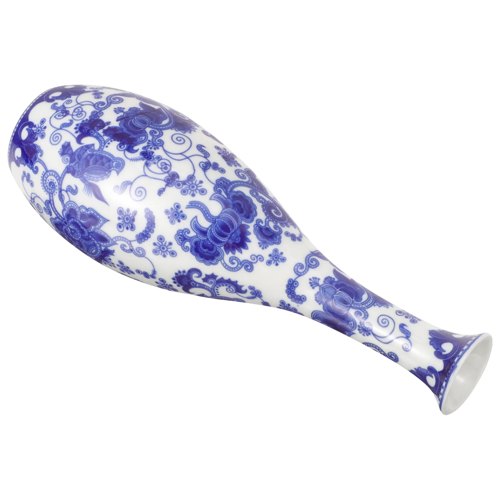

Chinoiserie Blue and White Ceramic Flower Vase Decorative Flowerpot Stylish Vase Ornament Suitable for Desktop and Home