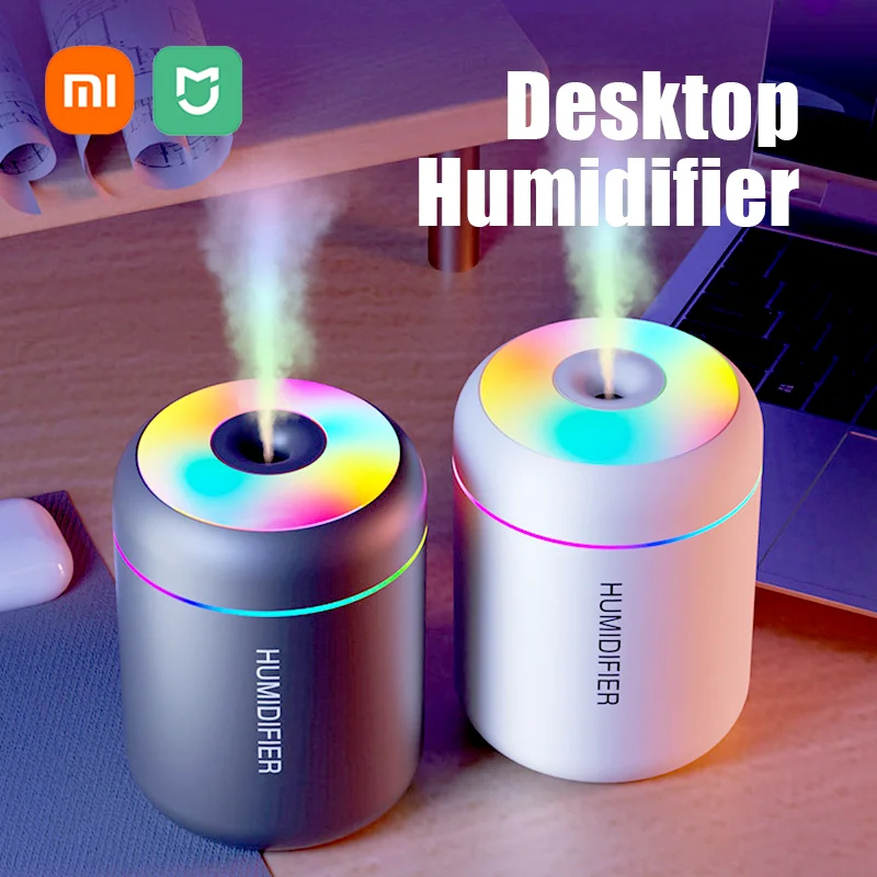 Xiaomi Desktop Humidifier Mini Dazzle Night Light USB Silent Air Humidification Machines Fine Mist Household Car Office Portable