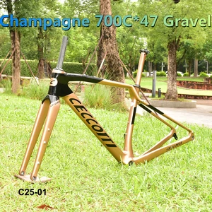 Carbon frame gravel bike with the full inner hidden cable, cyclocross race disc brake bike 7 Main Sales Bicycle Gravel - №3