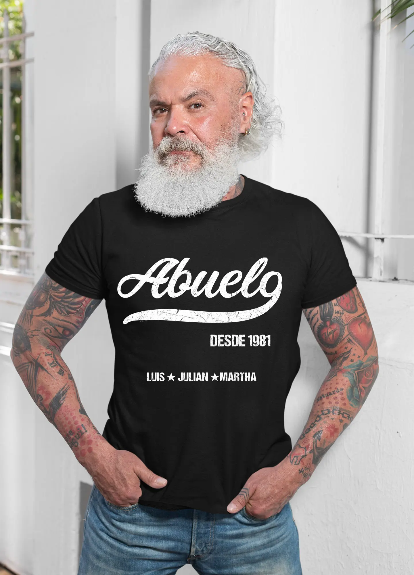 Mexican T Shirt Latin Father's Day Regalos en Espanol Spanish Dia del Padre Abuelo Personalizable Papa