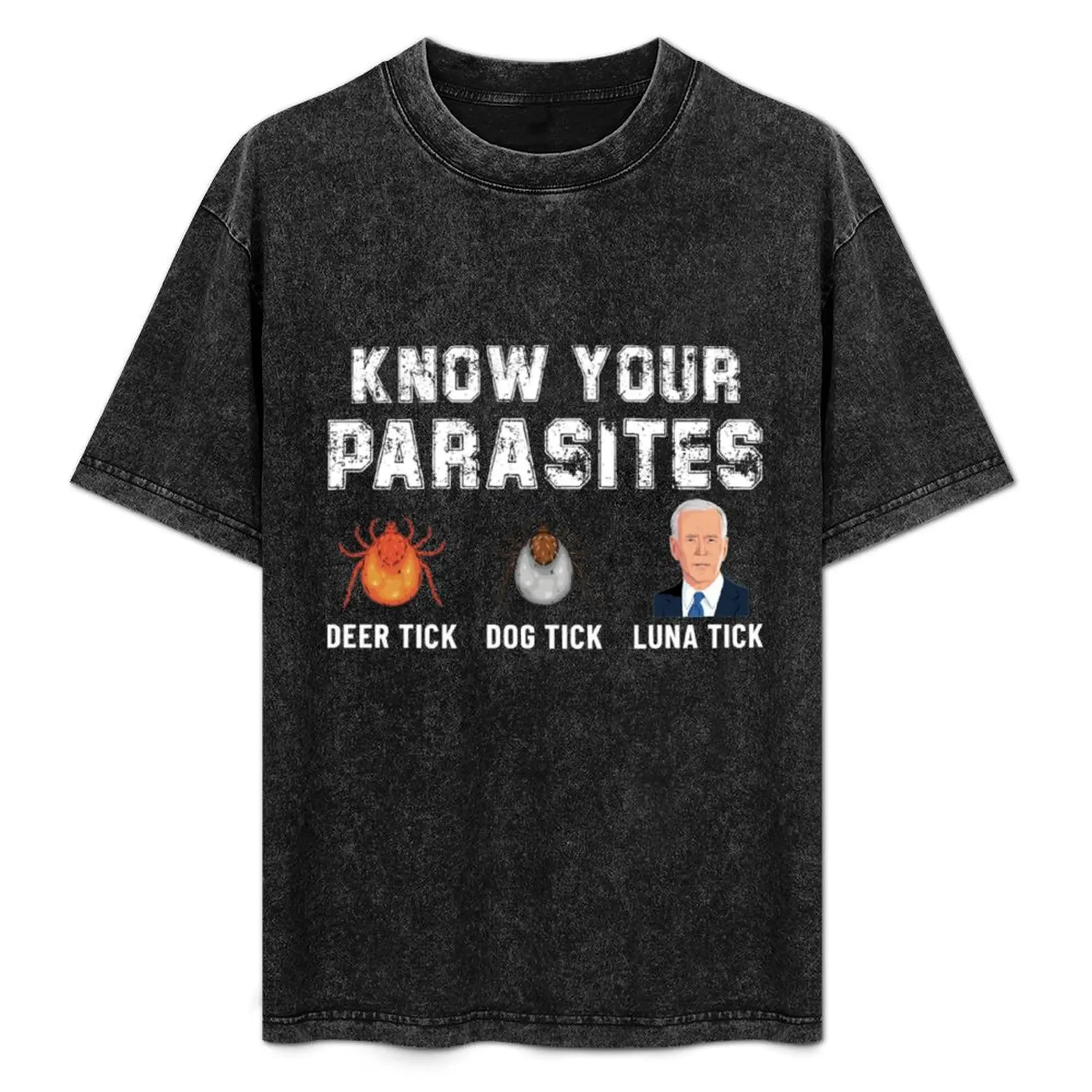 

know your paresites anti Biden T-Shirt plus sizes man t shirt tops vintage mens designer t shirt