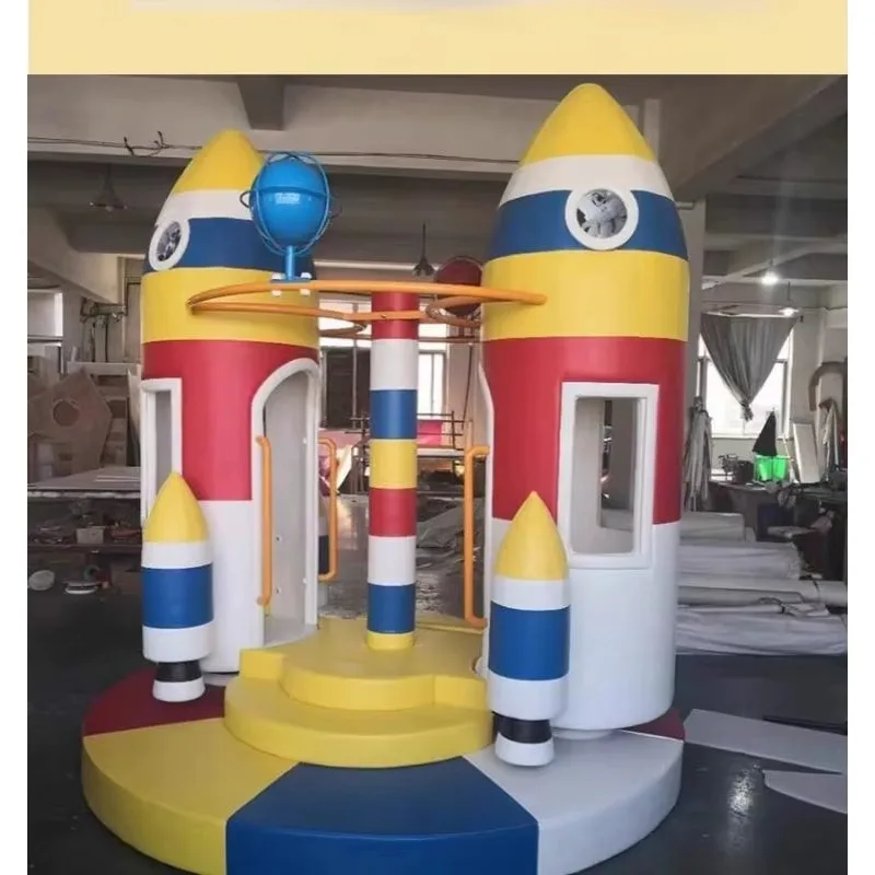 ملعب داخلي معدات اللعب الناعمة الدائرية الكهربائية للأطفال