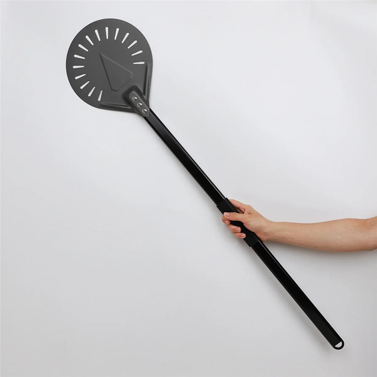 Pizza Shovel Metal Pizza Turning Peel Oversize Professional Long Round Pizza Tool Aluminum Adjustable Pastry Removable Handle