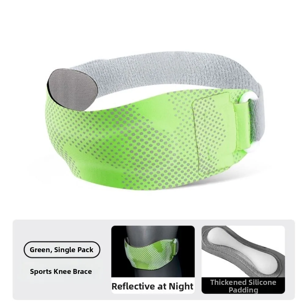 Shock-absorbing Sports Patella Brace Reflective Non-Slip Knee Support Pad Patella Protector Adjustable Strap Knee Strap