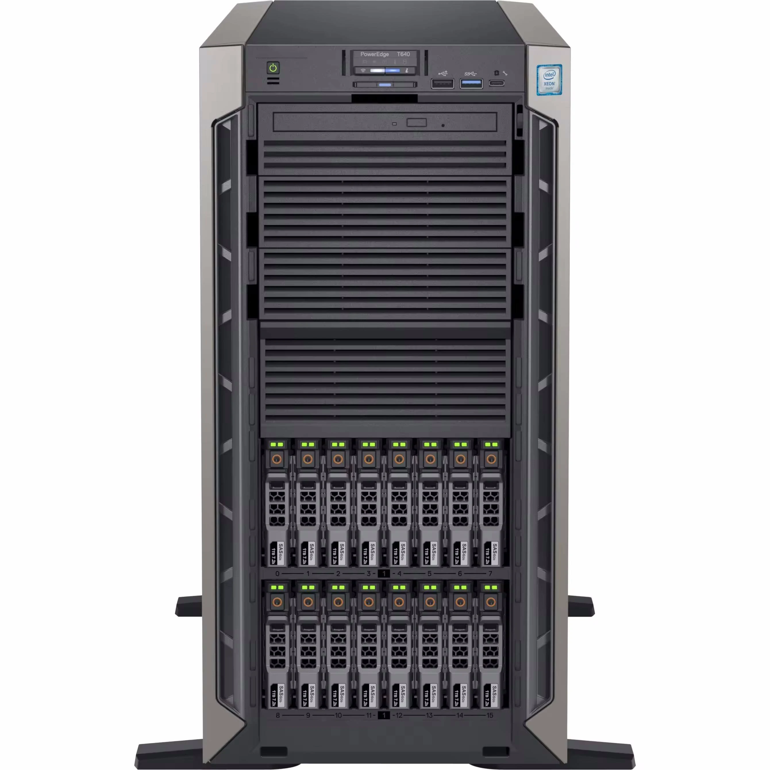 Dostosowany, wysokiej jakości procesor Poweredge T640 Xeon CPU DDR4 ECC RAM PC Komputer Media GPU Tower Server