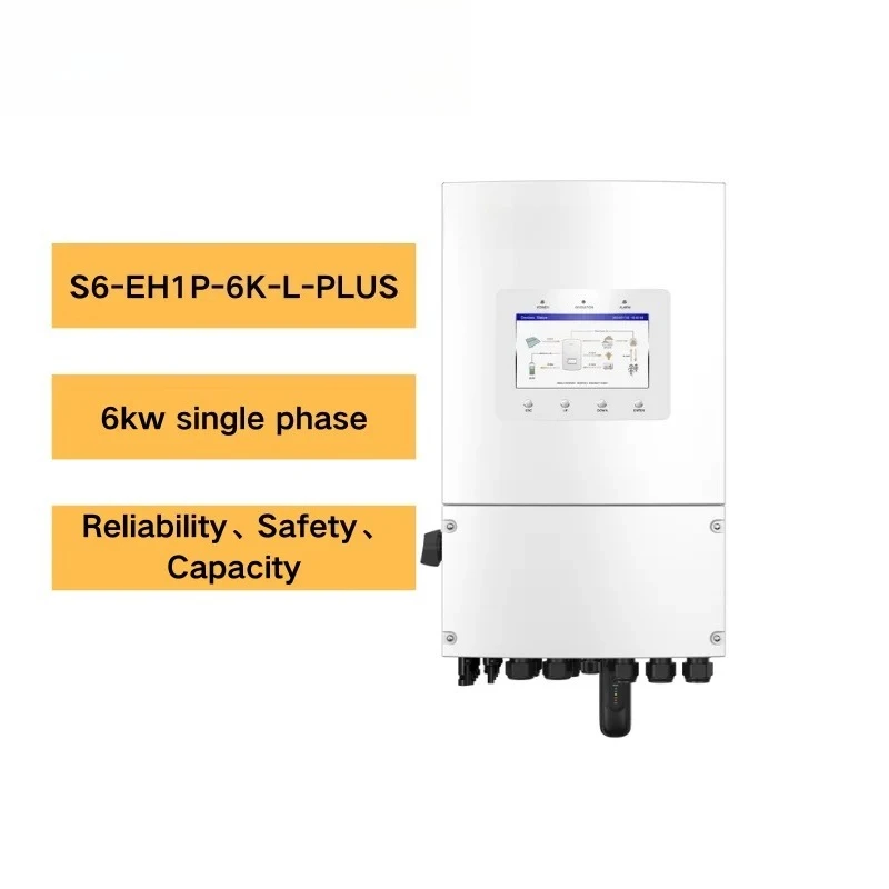 

Solis Hybrid Inverter S6-EH1P6K-L-PLUS Solar Inverter High Efficiency Product for Solar Systems