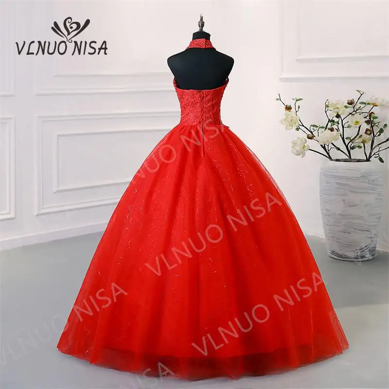 Velnuo Nisa Elegante Zwart Rood Romantische Hater Trouwjurk Vestido De Noiva Kant Applicaties Bow Plus Szie Bruid Zoete Mouwloze