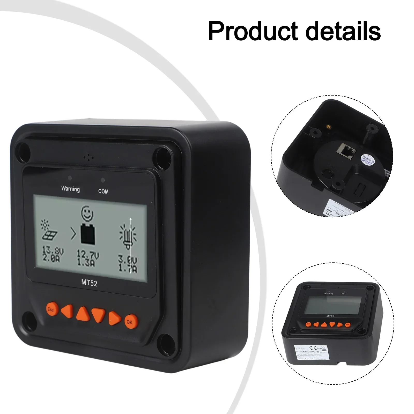 

Solar Controller Tracer MT52 Accessory Instrument For RS485 Cable For EPEVER Solar Controller Original/Upgraded Random Delivery