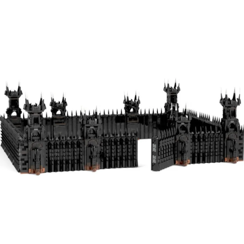 

UCS кольца из фильма MOC строительные блоки черные ворота 10333 расширенная версия коллекционные технологии кирпичи креативная модель игрушки подарок на Рождество