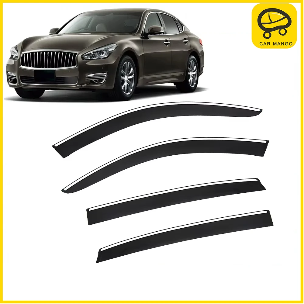 

Chrome Strips Rain Guards for Mitsubishi Proudia BY51 2012-2022 Window Visor Wind Deflectors Door Visor Vent Shades Ventvisor