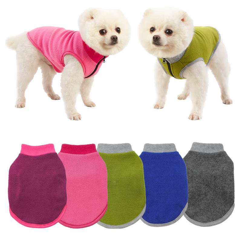 Winter Warm Pet Fleece Vest for Small Medium Dogs Cats Clothes Puppy Coat French Bulldog Chihuahua Poodle Apprael Pet Outfits