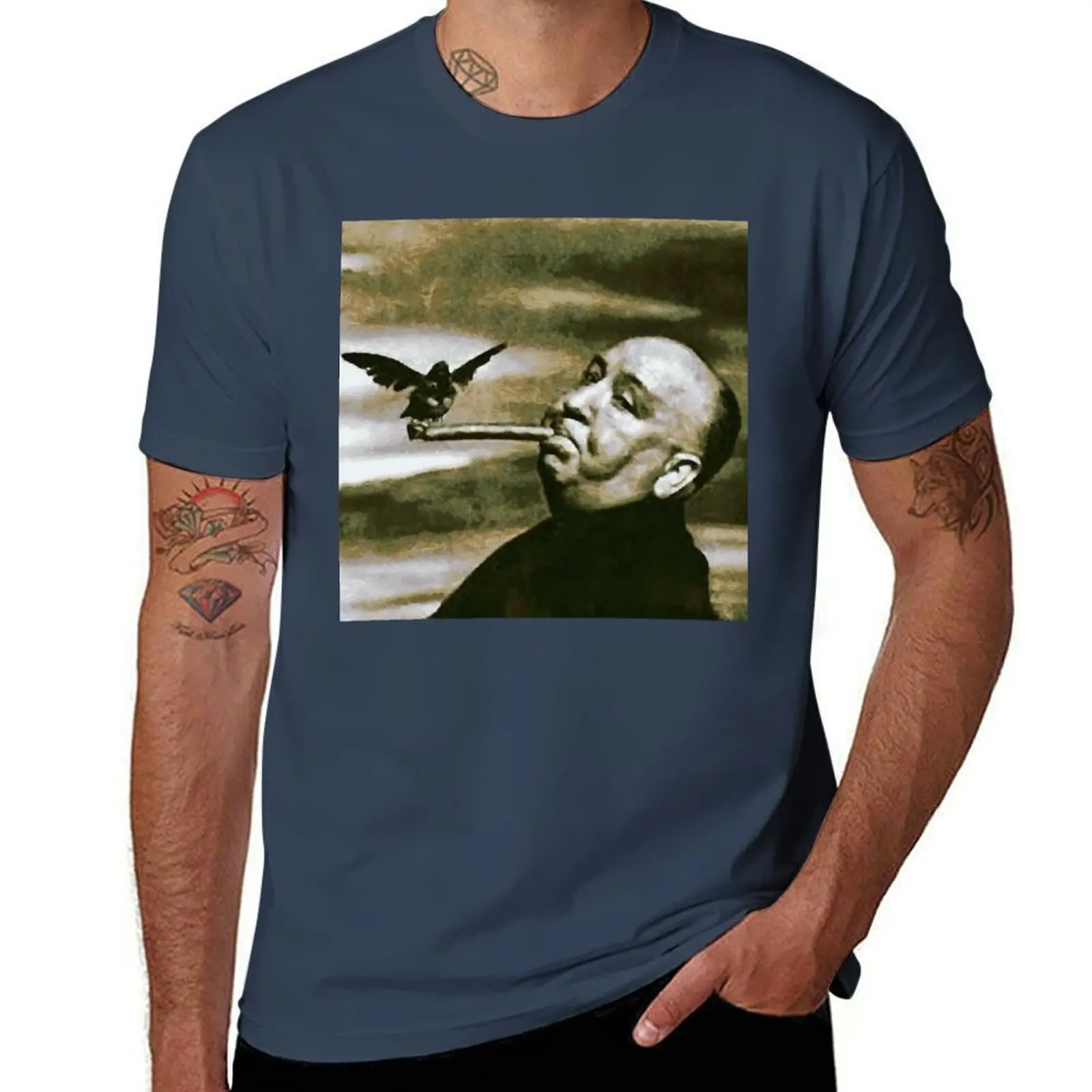 Alfred Hitchcock Sir T-Shirt Classic Crew Neck Cotton T-Shirt