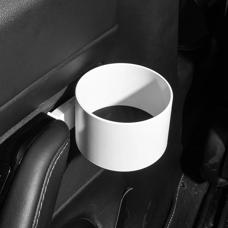 For Model 3 Y Door Storage Box Coffee Drink Holder Car Cup Holder Water Bottle Holder Black White Interior Parts