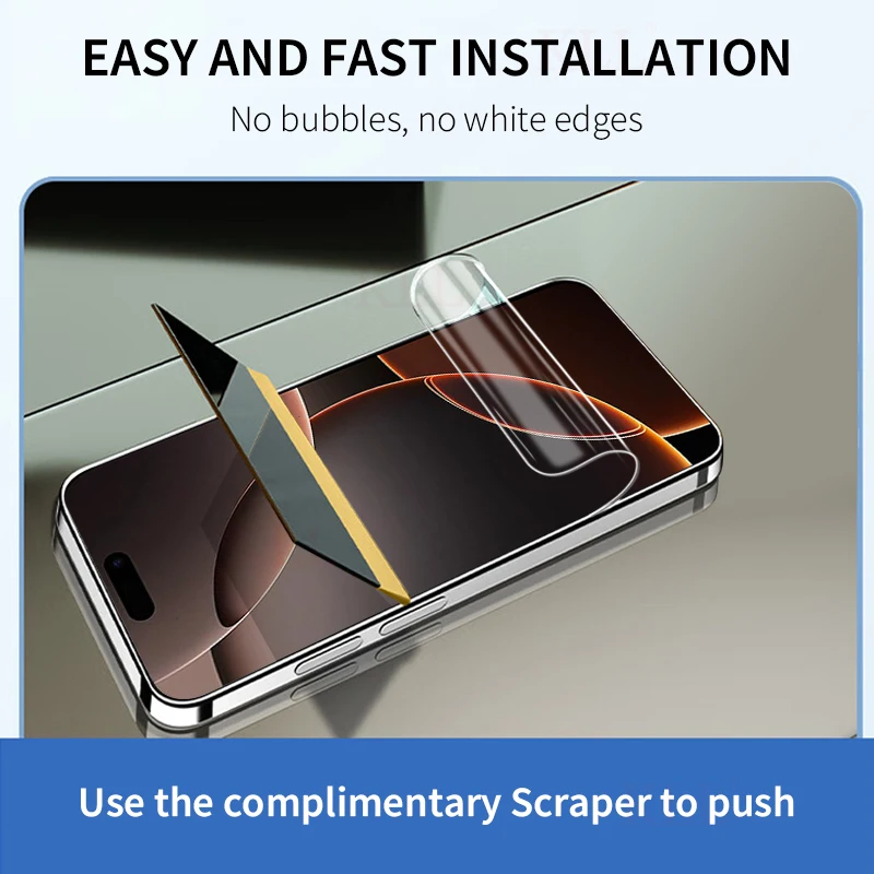 2-4pcs Full Cover Flexible Silicone Hydrogel Film For iPhone 16 15 14 Plus 13 12 11 Pro XR XS Max Screen Protector