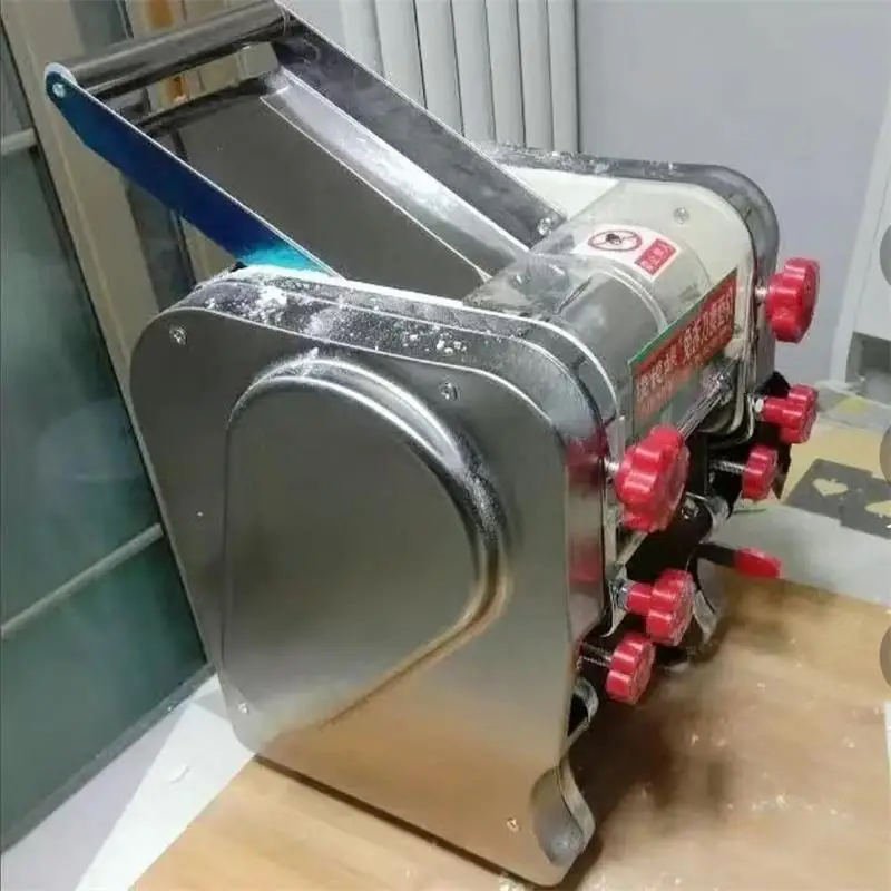 Electric Noodle Press Machine Fresh Pasta Making Dough Roller Stainless Steel Dumpling Skin Maker Kneading Machine