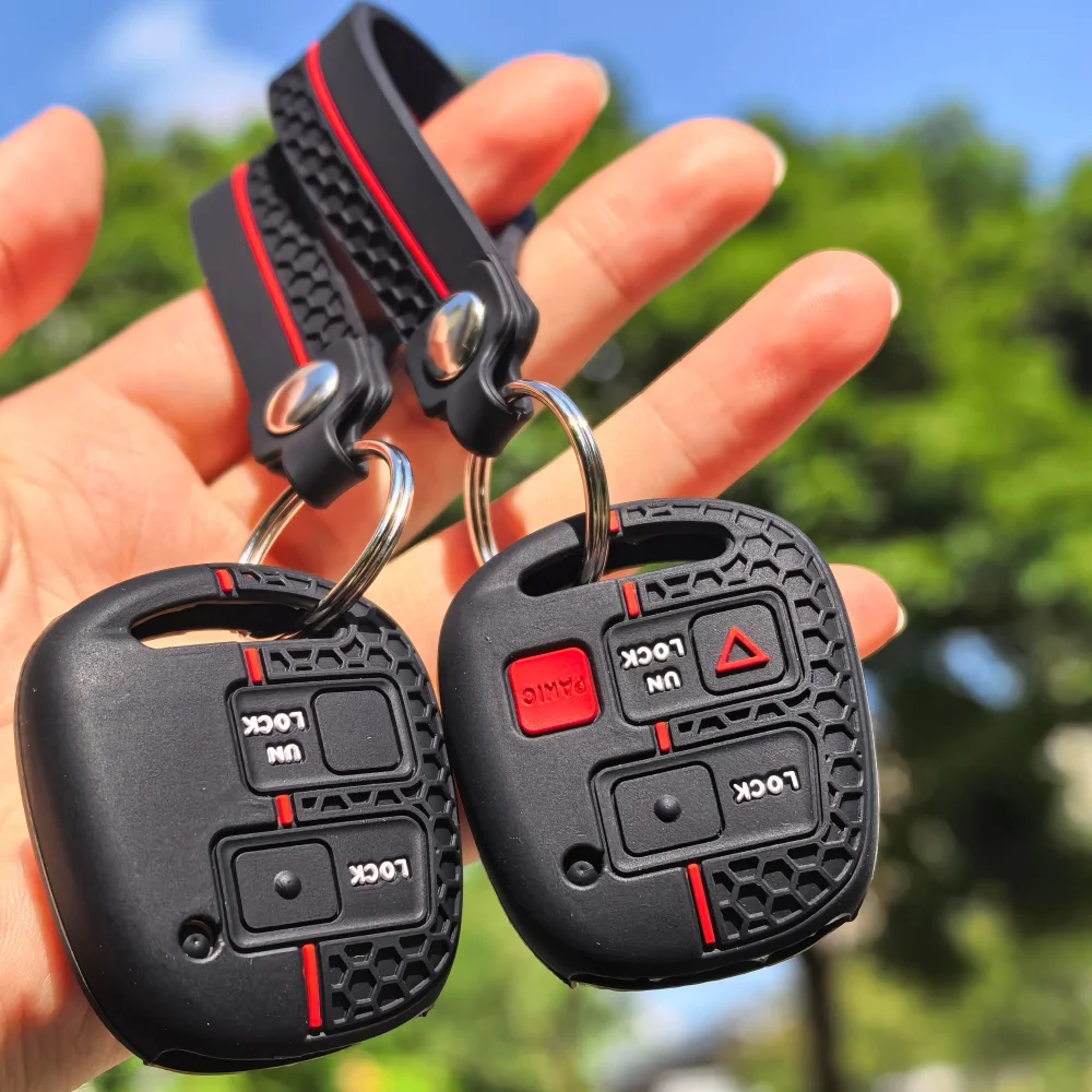 المفاتيح سيليكون غطاء مفتاح السيارة قذيفة لتويوتا يارس كارينا 120 كورولا أفينسيس لاند كروزر كامري RAV4 برادو حافظة عن بعد