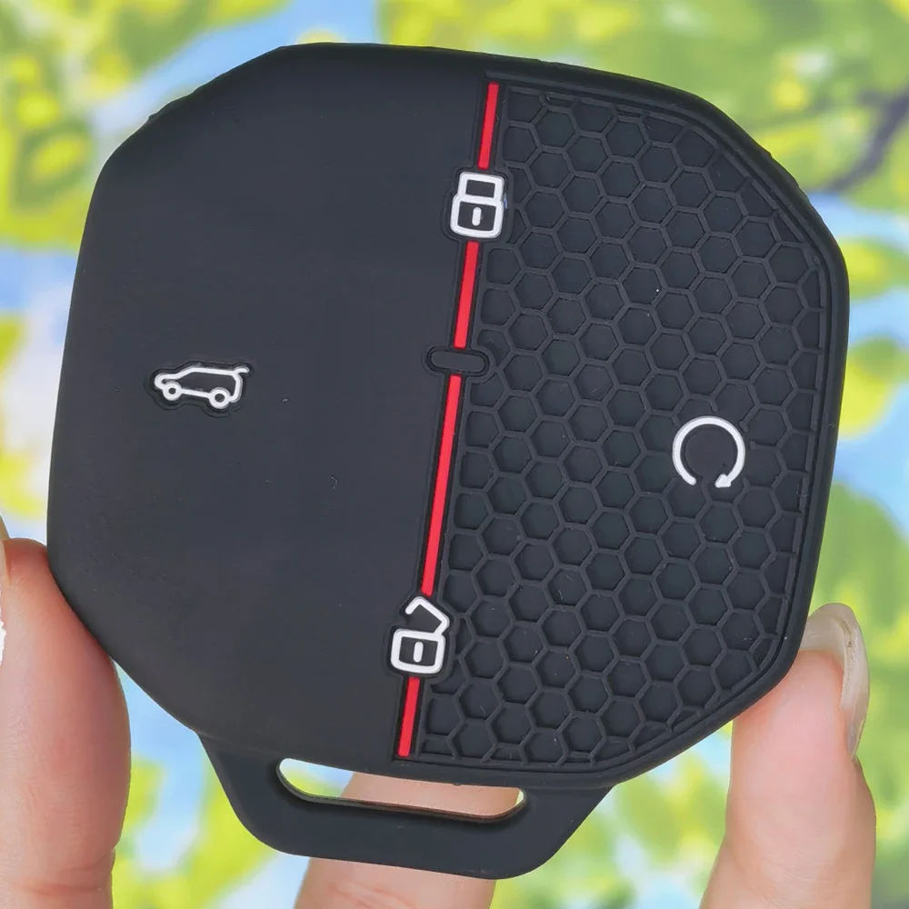Soft Anti‑Scratch Silicone Key Fob Cover, Honeycomb Grip For Chery Jetour Traveller 2025 Jetour T1 T2 Smart Remote Protector