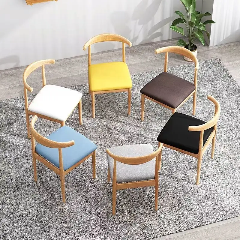 Metal Simple Chair Dining Room Nordic Chair Leisure Modern Living Room Salon Restaurant Chairs Bar with Backrest Home Furniture