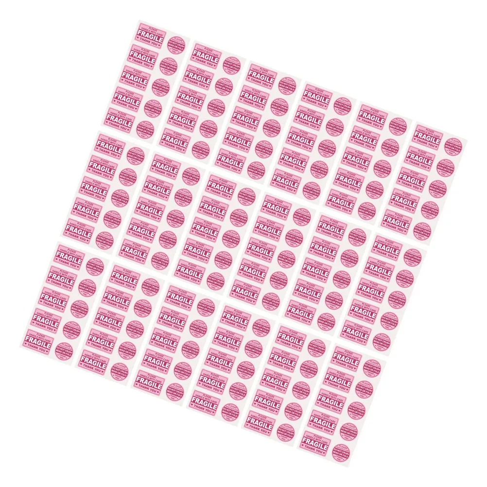 

50 Sheets Stickers Adhesive Shipping Boxes Warning Labels Warning Labels for Shipping Boxes Bubble Packing Transport Tag