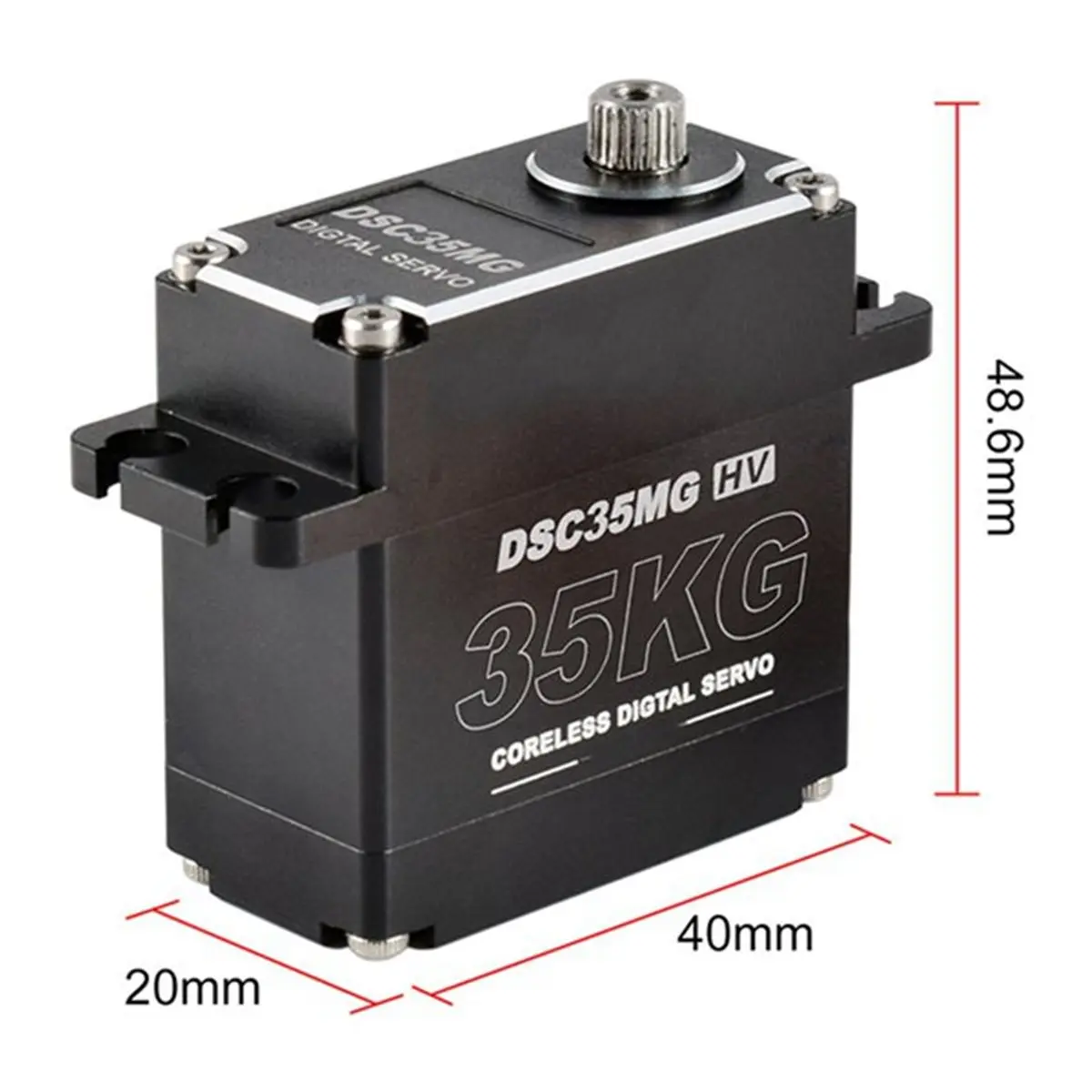 

(A30I) Waterproof 35KG DSC35MG Metal Gear HV Coreless Digital Servo for RC Car, Boat, Robot DIY- High Performance & Durability