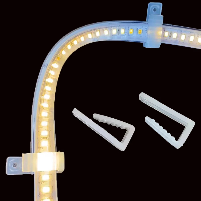 Led Connector Fix Clips Plastic Buckle COB Led Lighting Mounting Fastener Accessories For 110V 220V RGB 2812B Neon Strip Lights