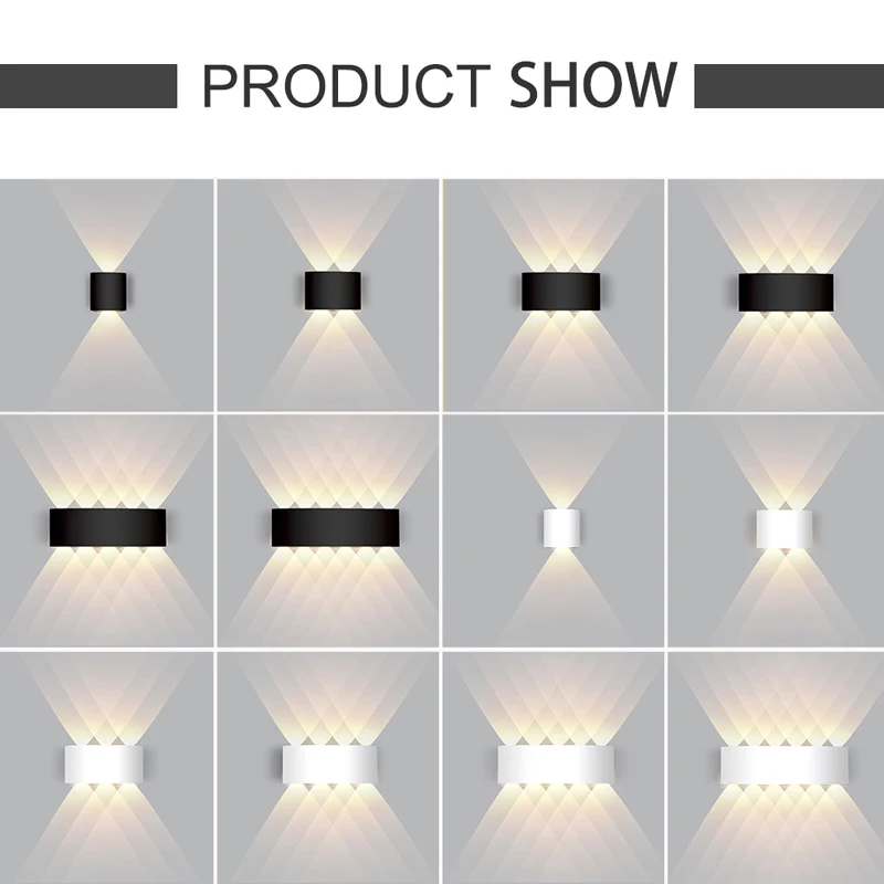 Aluminum Interior Wall Light Waterproof IP65 LED Wall Lamp Outdoor Garden Lights Bedroom Living Room Loft Decor Stairs Lighting