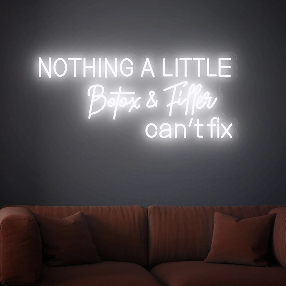 Nothing A Little Botox Filler Led Neon Light for Beauty Room Wall Decor Neon Sign Injector Spa Studio Decoration Light Signs