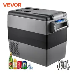 VEVOR 20L 22L 35L 45L 55L Réfrigérateur de Voiture Mini Congélateur Glacière Portable Frigo Auto 12/24V DC 110-240V Camping