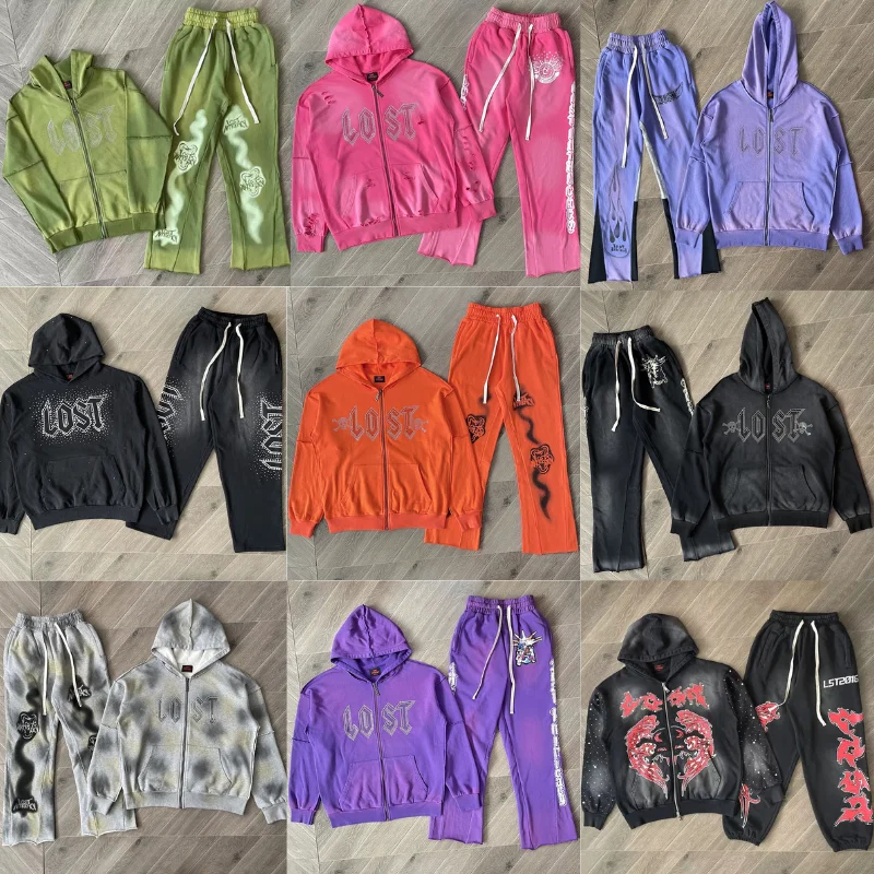 

Lost Intricacy Casual Pants High Quality Hip Hop Diamond Washable Sweatpants for Men Women Trousers