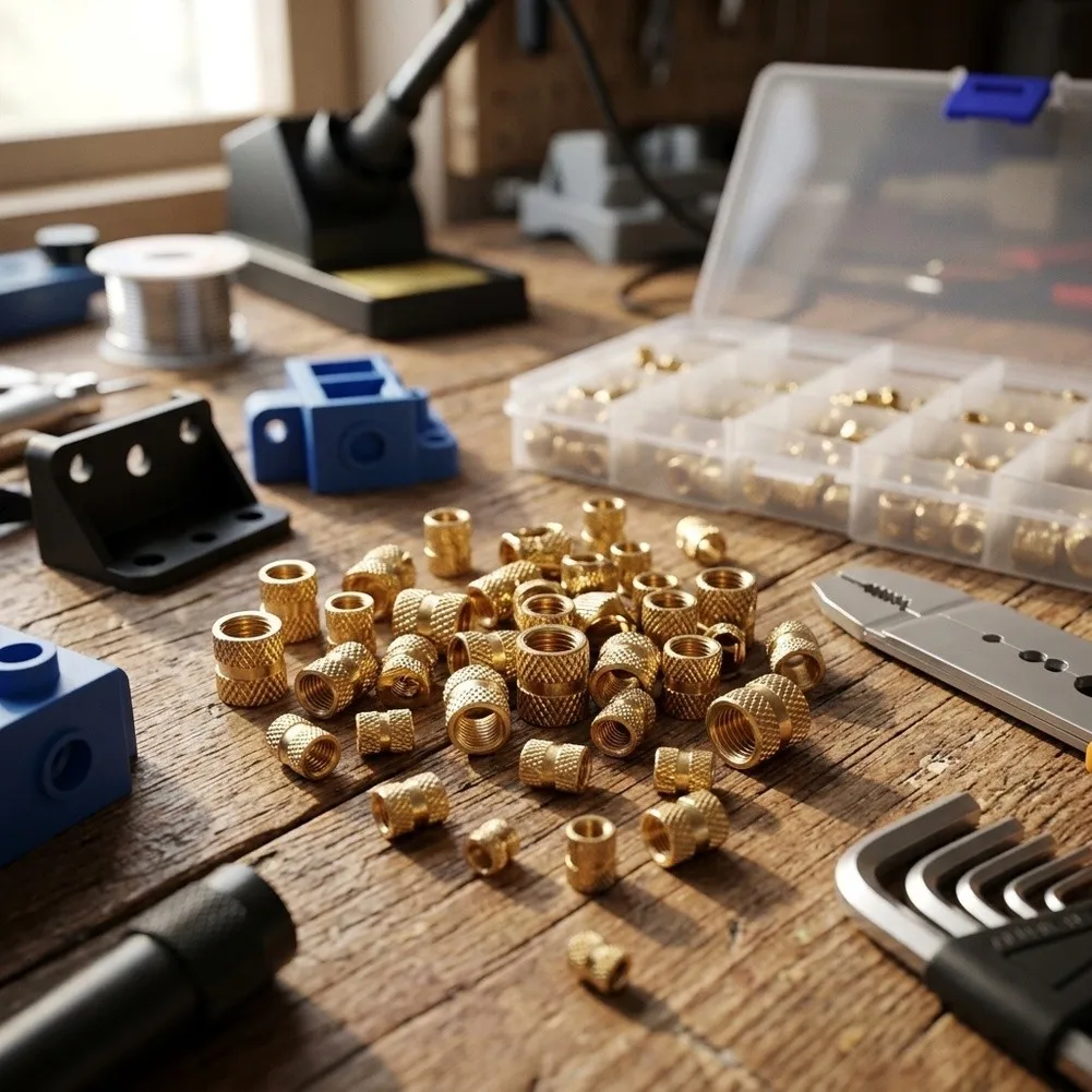M2 M8 Insert Kit Brass Heat Set Inserts For Reliable Plastic Assembly Precise Threading Standard Resistant To Loosening