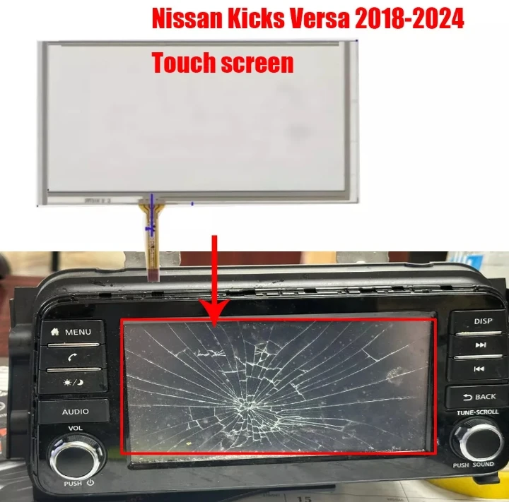 

Replacement Radio Navigation Display 2018-2014 7" Nissan Kicks Versa Touch Screen Panasonic version 28021 5RL0A, 28021-5R00A