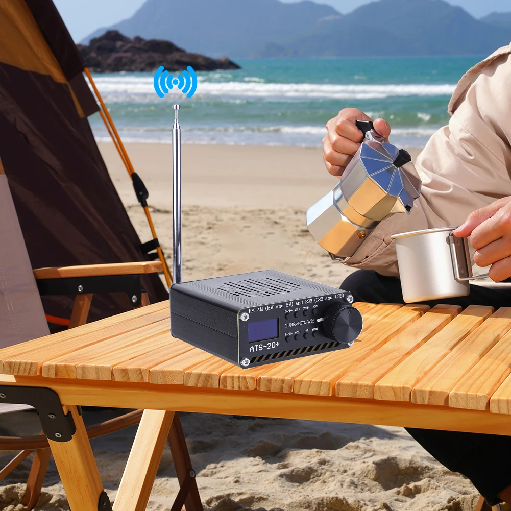 Portable ATS-20 Si4732 All Band Radio Receiver with Built in Battery and Antenna Full Band Scanner and Recorder