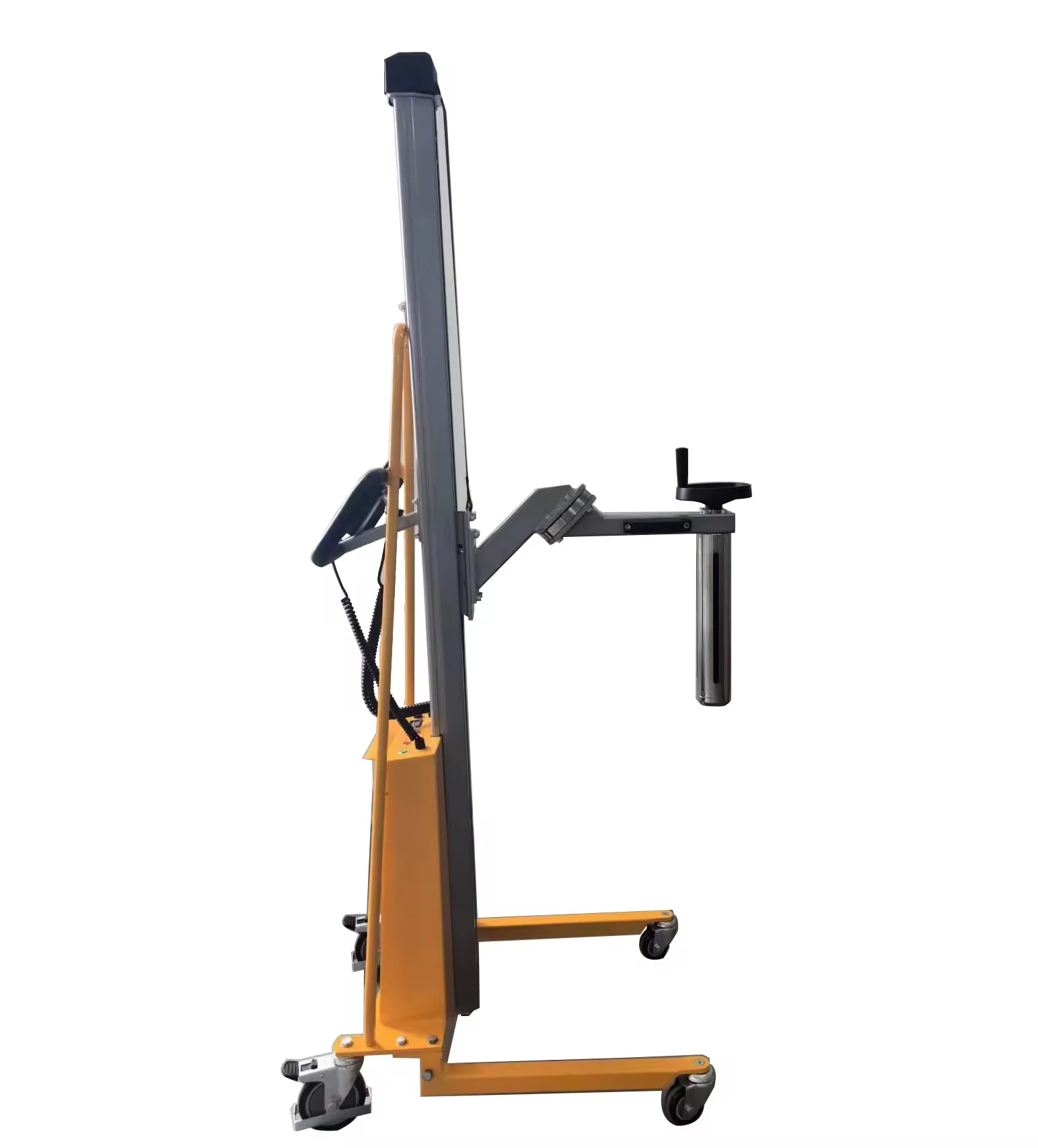 Deposit Price Semi Automatic Pallet Stacker Coil Material Handling Equipment Mini Winch Stacker Forklift Paper Roll Lifter