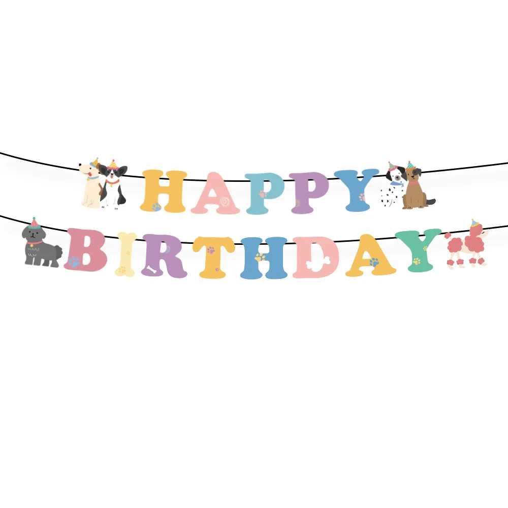 Hunde-Party-Dekoration Haustier-Themen-Teller Becher Servietten Tischdecke Kinder Mädchen Geburtstag Welpen-Party-Deko Hunde-Geburtstags-Party-Dekoration – Detail 10