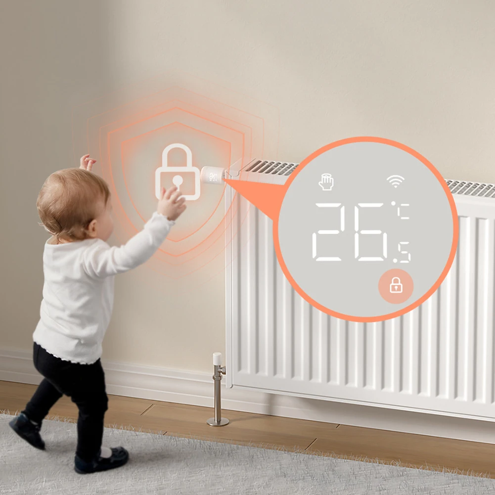 Zigbee= Intelligentes thermostatisches Heizkörperventil, App-Steuerung über Smart Life/Tuya programmierbarer Zeitplan, Eco-Modus, Frostschutz. Neu