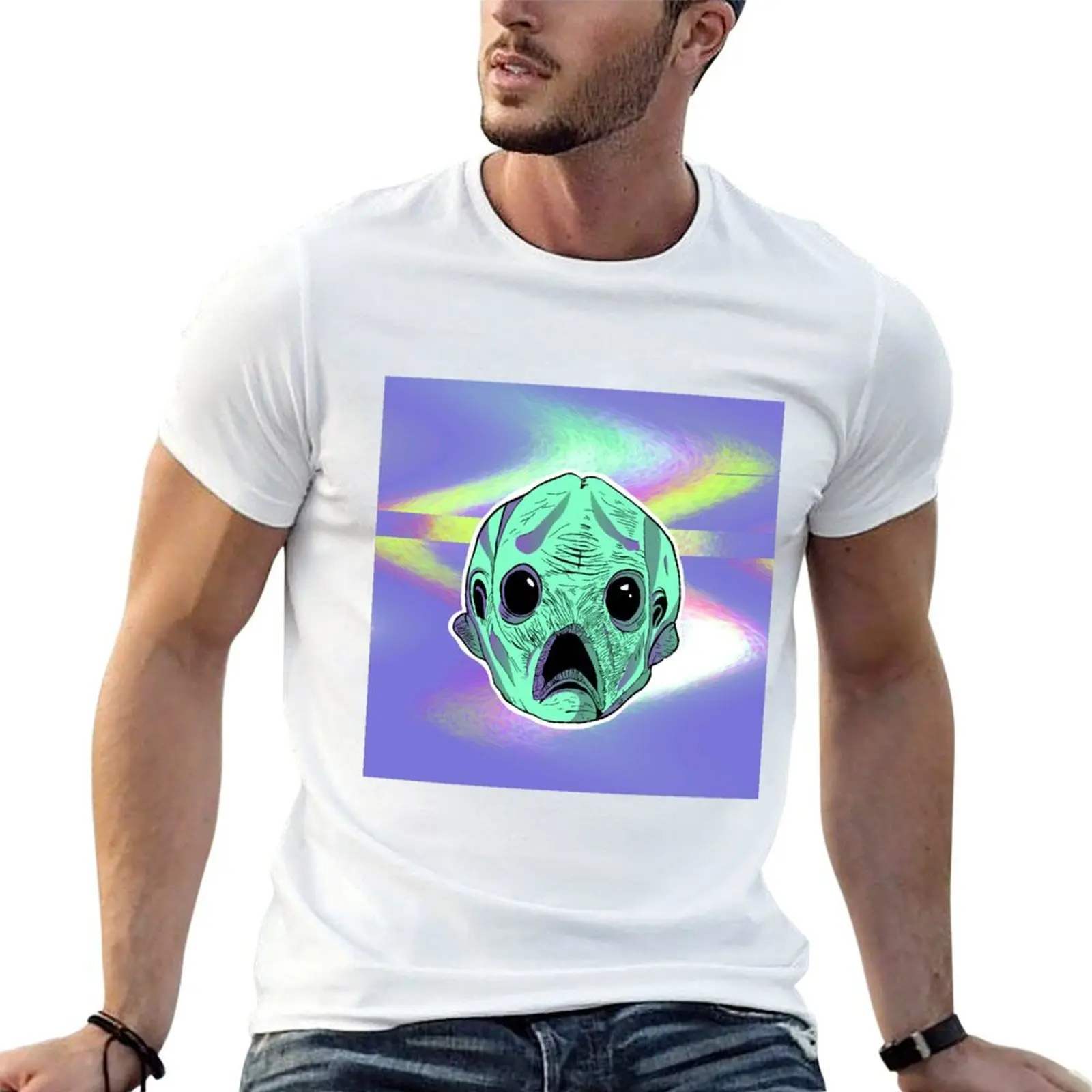 Fishy Alien T-Shirt t shirts with prints funny t shirts cotton t shirts for man pack white T-shirt