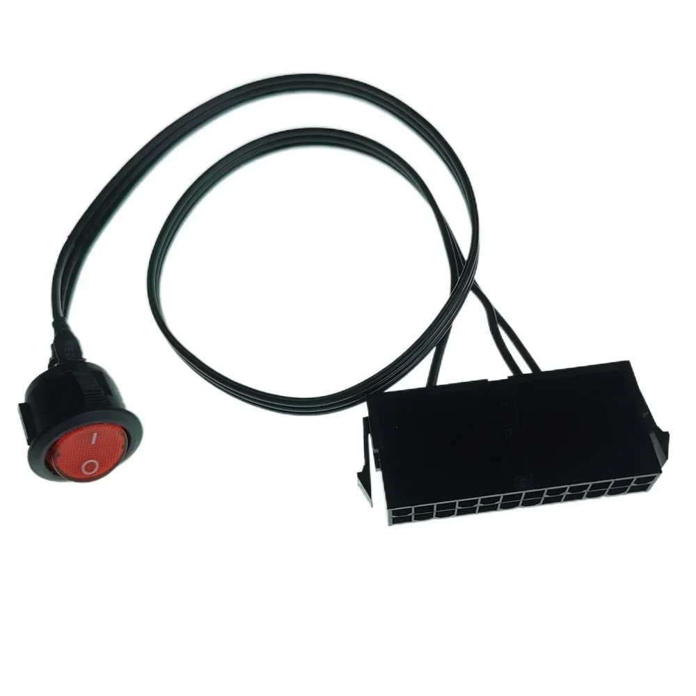 PCServerATXNetzteil24PinBuchseStarterSchalterTasteStromkabel18AWGSelbstsicherndeBootsform50cmRoteKontrollleuchte-AliExpress