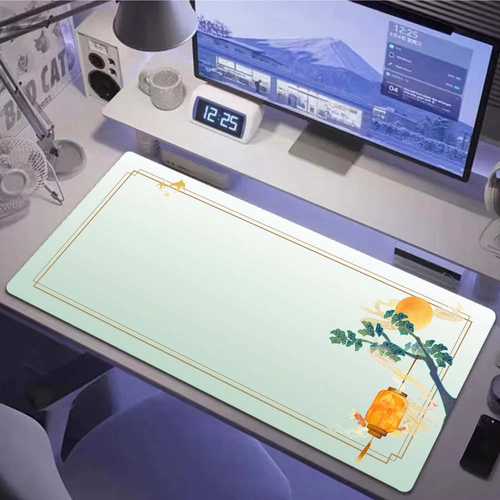 

Large Art Desk Mat pad for computer Chinese Art mouse Fed Gaming Mouse Pad Non-slip Keyboard desktop accessories Mousepads