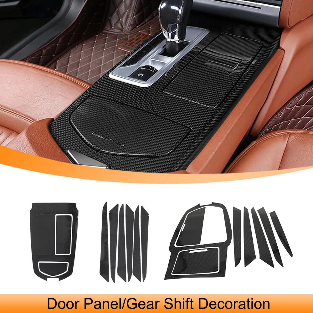 Gear Shift Door Panel Decoration for Maserati Levante 2016-2019 Ghibli 2014-2017 5D Glossy Stickers Car Interior Accessories