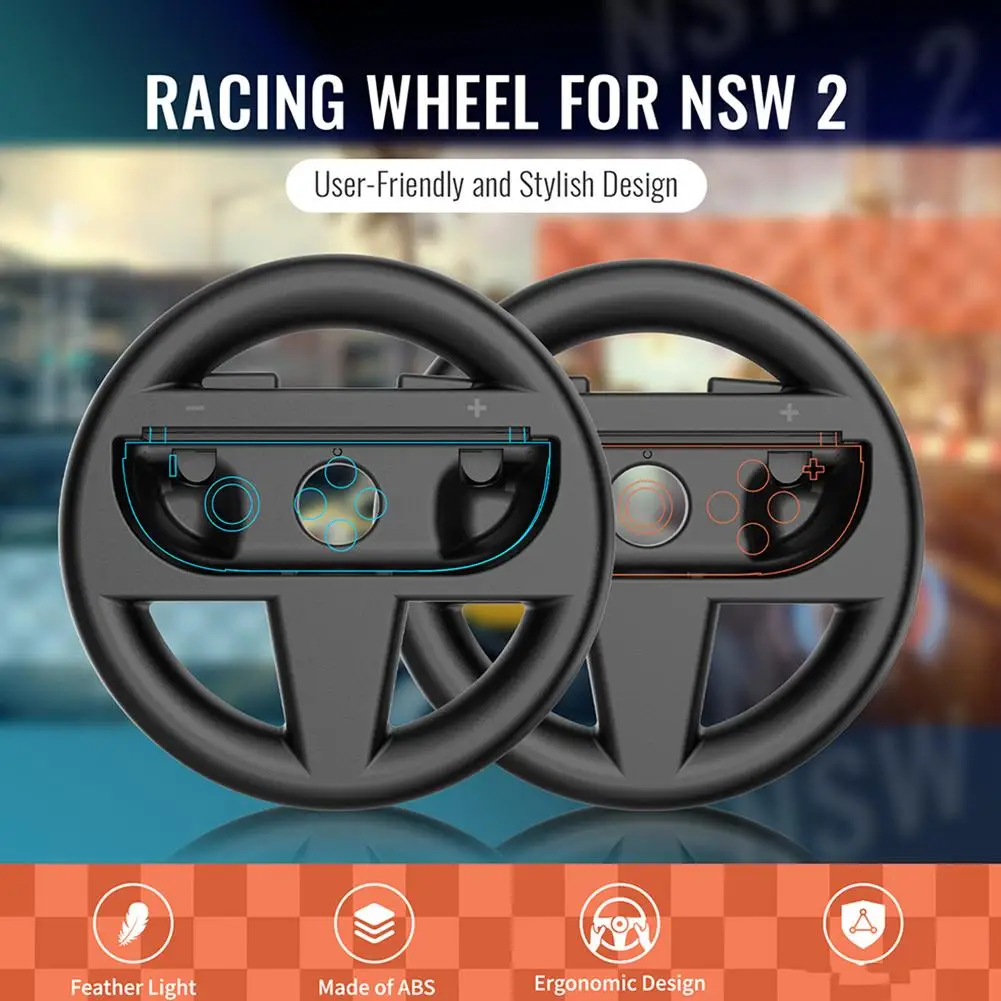 2 حزمة عجلات القيادة لنينتندو سويتش 2 JoyCon وحدات تحكم عجلات السباق لماريو كارت 8 ديلوكس الأسرة استخدام الملحقات V9F3